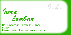 imre lombar business card